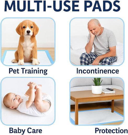2336 150 Count Puppy Training Pads Medium-Absorbency Disposable Pee Pads for Dogs & Pets | Underpads for Incontinence