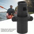 Qiilu Inflatable Pump Adaptor, Black Plastic Kayak Air Valve Connector for Surfboard Inflation