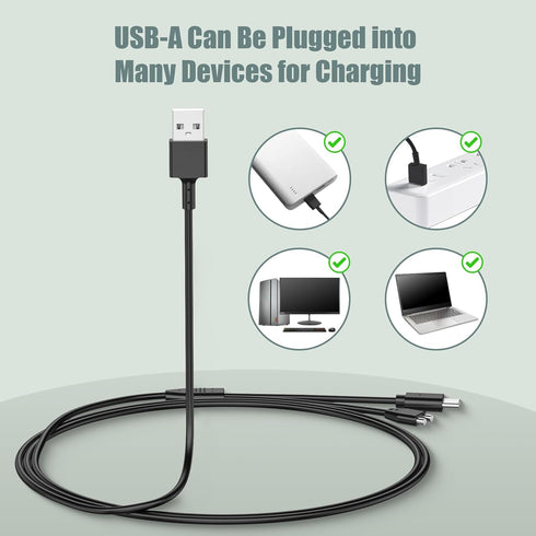 2-Pack Charger for Delupet/Yawpet/Jugbow Dog Training Collar and Remote, 2-in-1 USB Charging Cable