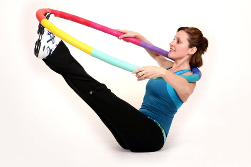 Weighted Hula Hoop, ACU Hoop 4M - 4 lb Medium, Rainbow Colors for Weight Loss Fitness Workout