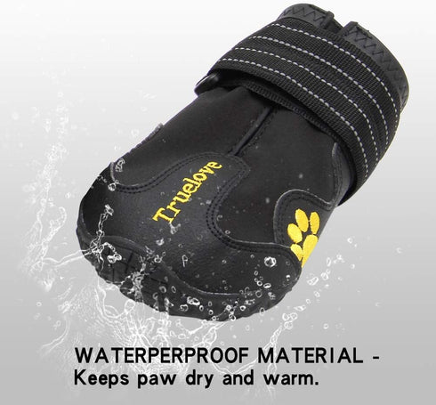Truelove Dog Boots - Waterproof Pet Shoes with Reflective Straps for Small Medium Large Dogs Outdoor Walking