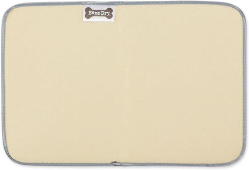 Bone Dry Ultra Absorbent Pet Mat, Machine Washable 12x18, Gray Trellis Print
