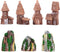 Opexicos 7Pcs Micro Landscape Accessories, Resin Rockery and House Crafts, Aquarium Supplies