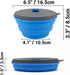 Mr. Peanut's Collapsible Silicone Camping Bowl with Lid & Foldable Fork for Outdoor Use