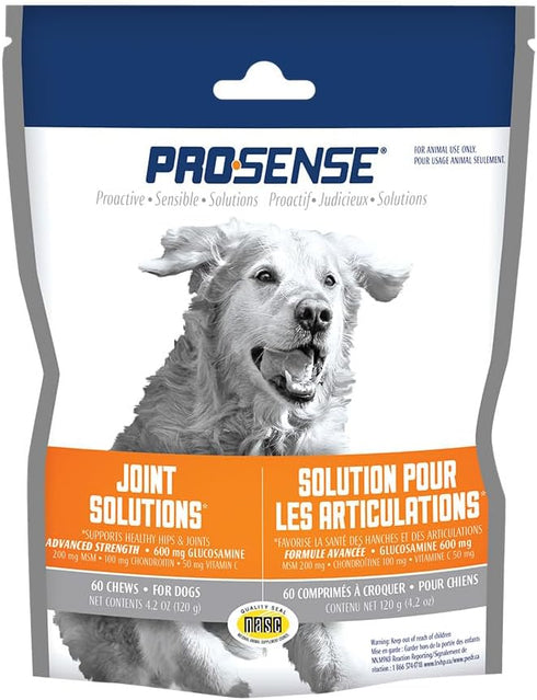 ProSense Hip and Joint Solutions, 60 Count, for Dogs, Advanced Strength Glucosamine Chews