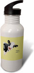 3dRose Legen Dairy Pun Cartoon Style Legendary Cow - Water Bottles (wb-385212-2)