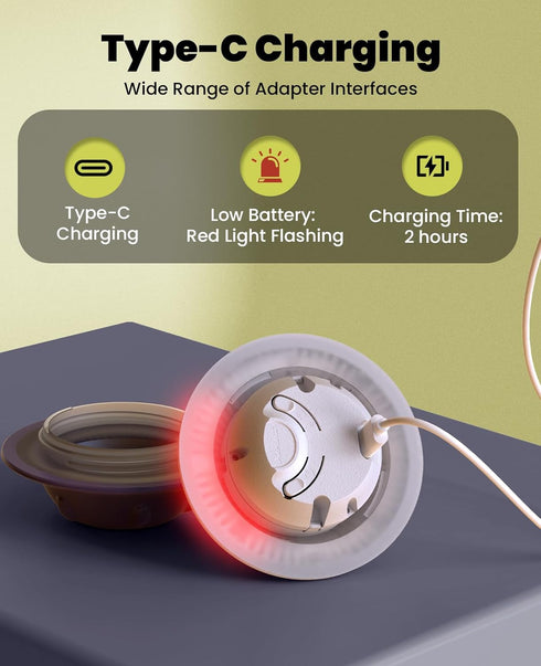 Xeuch Interactive Dog Toys, Automatic Moving and Rolling LED Light Up Dogs Ball with Rope, Motion-Activated Wicked Ball