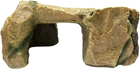 Resin Hideout Shelter for Shrimp and Crawling Pets, Aquarium Tortoise Cave Decorations, Spacious Betta Fish Resting Spot