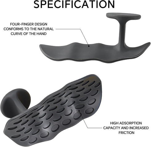 Anti-Slip Workout Grips - Widened and Thickened Rubber Hand Protector Ryptfit Grips for Weightlifting, Pull-ups, Gym