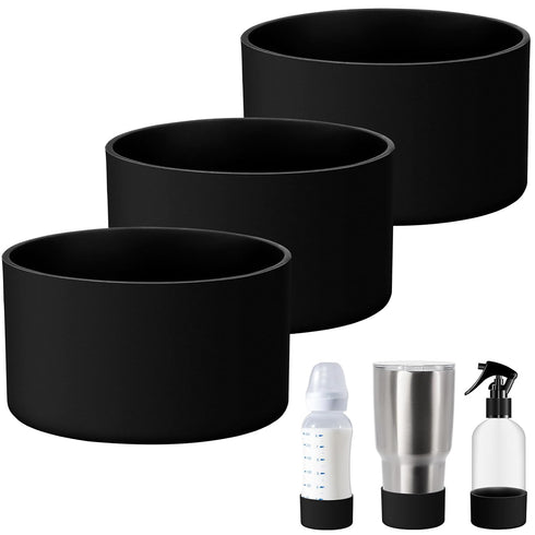 Honeydak 3 Pieces Silicone Sleeve Bottom Base Accessories for 16 oz Spray Bottles, Anti Slip Cover for Water Bottles