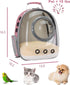Bubble Cat Carrier Backpack - Transparent Pet Carrier for Small Puppy and Bunny (Backpack, Pink)