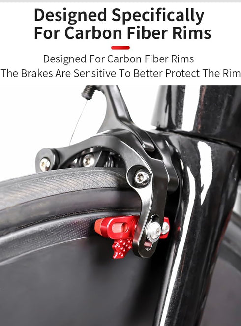 One Pair CNC Bike Brake Pads, Professional Bicycle Caliper Brake Pads for Carbon Rim Road Bike Brake Blocks Set