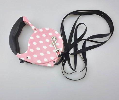 Blovess Yueton 16.5 ft Pet Dog Cat Puppy Retractable Leash in Pink