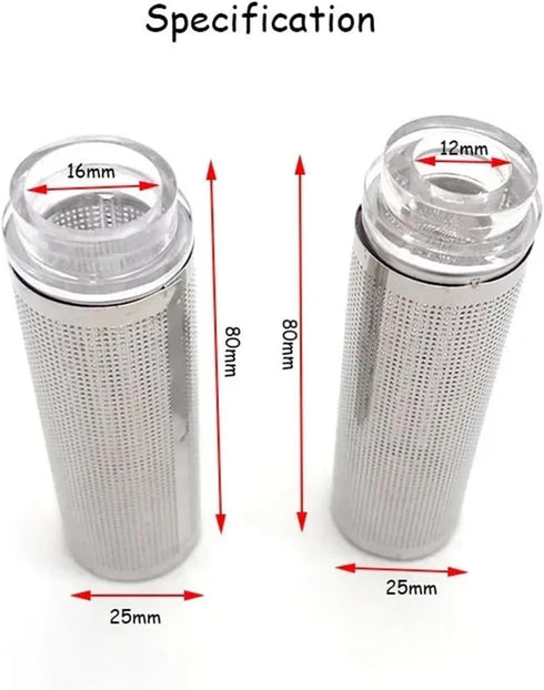 baoauh 10pcs Aquarium Stainless Steel Mesh Filter Guard Stainless Steel Filter Inlet Sleeve Mesh Shrimp Nets Special