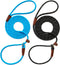 2 Pcs 8ft Slip Lead Dog Leash, Reflective No Pull Training Leash, 1/3" Nylon Rope for Small Medium Dogs (Blue+Black)