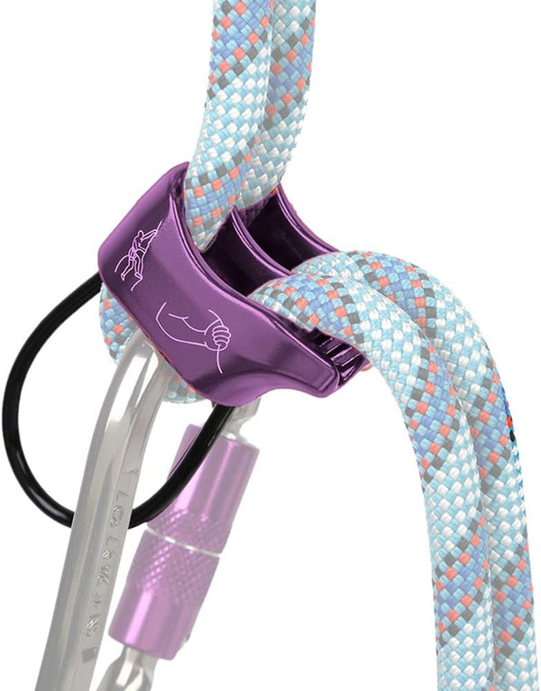 Professional 25KN Rappel ATC Belay Device, Aluminum V-grooved Rock Climbing Safety Equipment