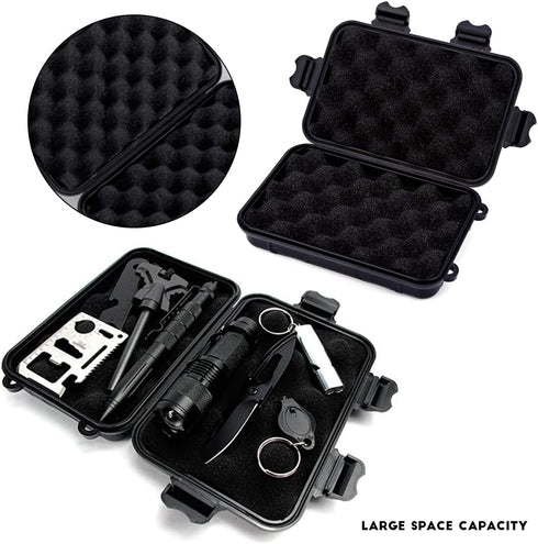 Waterproof Dry Storage Box, Protective Case for Outdoor Sports, Sealed Box with 2 U-Shape Buckles for Fishing, Camping,