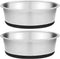 Taglory 2 Cup Stainless Steel Dog Bowls Set of 2 for Food and Water, Anti-Slip Silicone Base, Rust Resistant, 17oz,