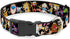 Dog Collar Plastic Clip Nick 90s, 13 Character Poses, Black, 9 to 15 Inches, 1.0 Inch Wide