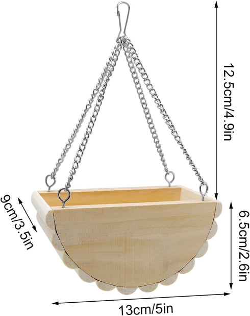 Hamster Wooden Swing Toy Hanging Bed for Gerbil, Rat, Mouse, Dwarf Hamster