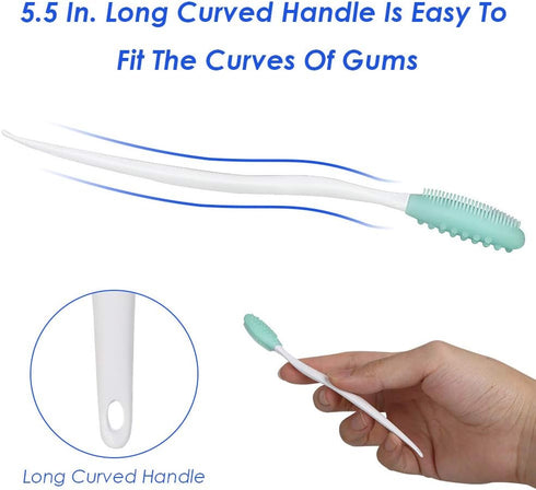 Dog Toothbrush, 4 Packs Silicone Pro Double-Sided Dental Brushes Set for Small Dogs and Cats