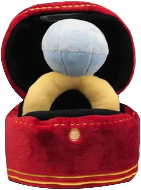 Squeak Plush Toy, Diamond Ring Case, Stuffed Pet Chew Soft Supplies Dog Toy for Dog Wedding