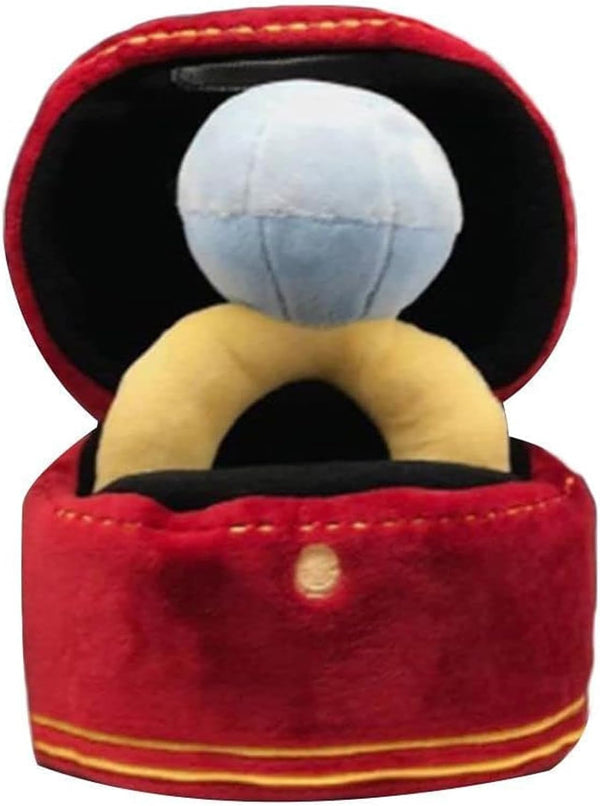 Squeak Plush Toy, Diamond Ring Case, Stuffed Pet Chew Soft Supplies Dog Toy for Dog Wedding