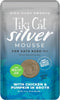 Tiki Cat Silver Mousse, Chicken & Pumpkin in Broth, Nutrient Rich for Older Cats Aged 11+, 2.9 oz. Pouch (Pack of 12)