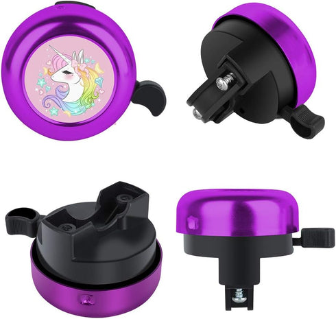 MZELQ Bicycle Bell, Cute Clear Sound Adjustable Size Aluminum Bike Accessories Bell Ring for All Ages