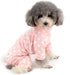 Zunea Pink Small Dog Daisy Jumpsuit Pajamas, Adorable Cotton Overalls Pjs for Puppy Girl, Four Legs Pyjamas XL