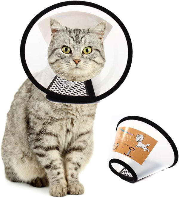 Adjustable Plastic Pet Recovery Collars & Cones for Dogs and Cats After Surgery, Elizabeth E-Collar to Prevent Biting