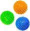 CoCoo 3-Pack Squeaky Dog & Ferret Ball Toys, 2.3", Spikey Rubber Balls for Multi-Pet Homes, Toss Fetch