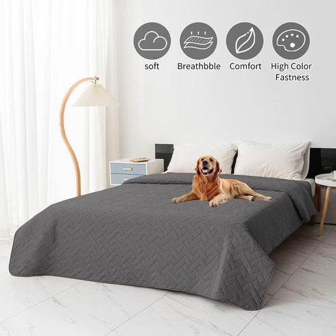 fuguitex Waterproof Dog Bed Cover, Anti-Slip Pet Pad Blanket for Couch, Chair, Recliner, and Furniture