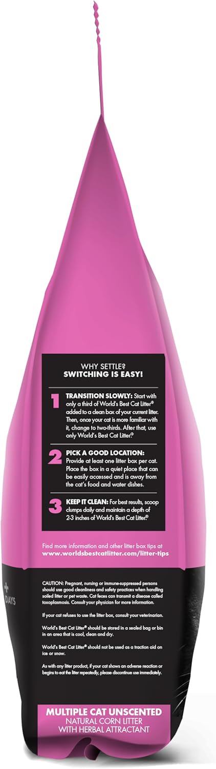 WORLD'S BEST CAT LITTER Good Habits Cat Attract Litter | Natural Plant-Based Multicat Flushable Corn Litter