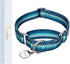 Martingale Dog Collar, Fashion Print Pattern, No Pull Safety Training Collar, Medium, Turquoise