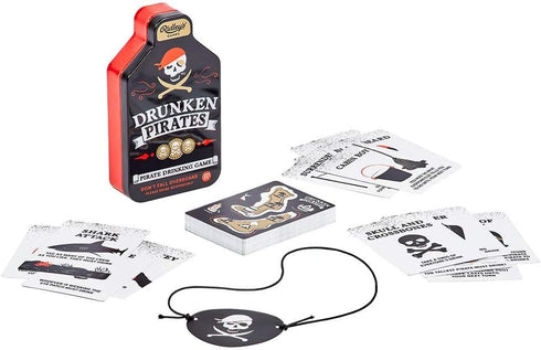 Ridley’s Drunken Pirates Drinking Game – Fast-Paced Card Game for Adults 21+ – Giftable Storage Tin Included