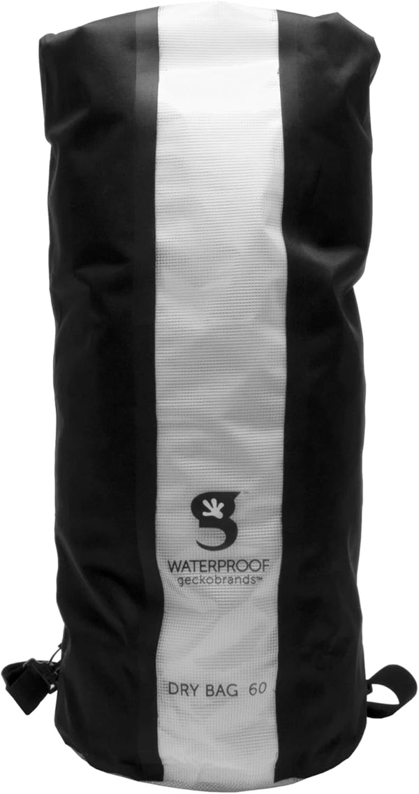 Geckobrands Durable View Dry Bag, 60L or 15.8 Gallon, PVC and Polyester Material