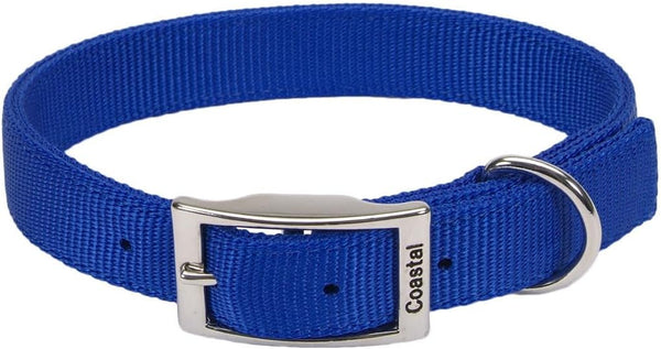 Coastal Pet Double-Ply Dog Collar, Blue, 1" x 22"