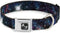 Buckle-Down Galaxy Collage Seatbelt Buckle Dog Collar - 1.5" Wide, Fits 13-18" Neck, Small