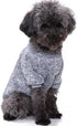 Pet Dog Classic Knitwear Sweater, Warm Winter Puppy Coat, Soft Sweater for Small Dogs (XXS, Grey)