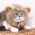 Halloween Cat Lion Mane Wig Costume - Adjustable Washable Funny Pet Puppy Dress Up Hat for Holiday Photo Shoots, Size L
