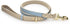 Leather Dog Leash, Cupertino Slim Leash with Reinforced Hardware, European Design, Blue, 4ft