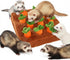 Chinchilla (12Carrot) Ferret Foraging Toys Novelty Carrot Snuffle Mat Interactive Pet Treat Enrichment Toys for Small
