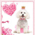 Dog Tutu Skirt, Birthday Party Supplies with Pink Bowtie and Crown Hat for Dog Princess Costume