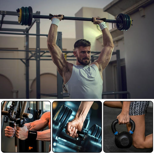 AMFUN 12 Pcs Gym Grip Pads for Weight Lifting Workout, Lifting Grips, Hand Pads, Adjustable Neoprene Padded for Men