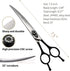 Fenice 7.5" Professional Grooming Scissors for Dogs, Curved Shears Made of Japanese Stainless Steel (Black)