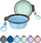 Aonkey 2 Pack Collapsible Dog Bowls with Bottle Carrier, Upgraded Silicone Portable Water Bowl for Pets