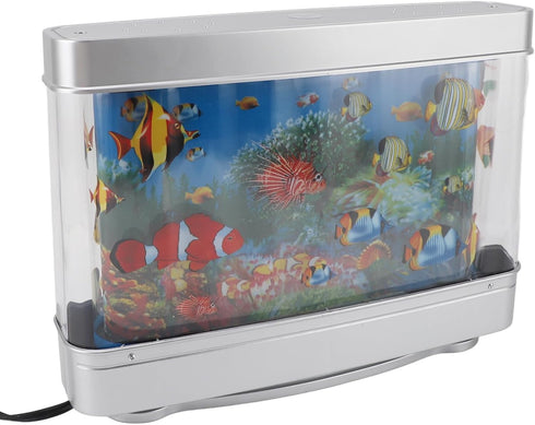 LED Color Changing Artificial Fish Tank - Desktop Aquarium Decor