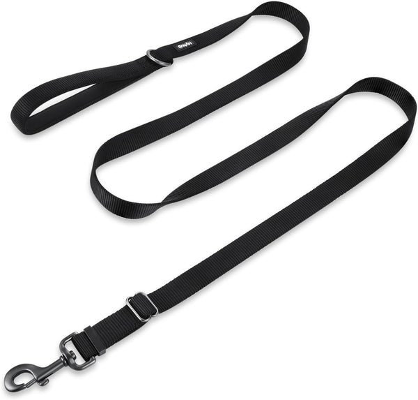 Hyhug Nylon Adjustable 4-6ft Dog Leash with Soft Neoprene Padded Handle, Heavy Duty for Jogging Outdoor