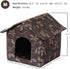 Outdoor Cat House for Feral Cats, Waterproof House for Dogs and Cats, Medium, Brown Support Rod
